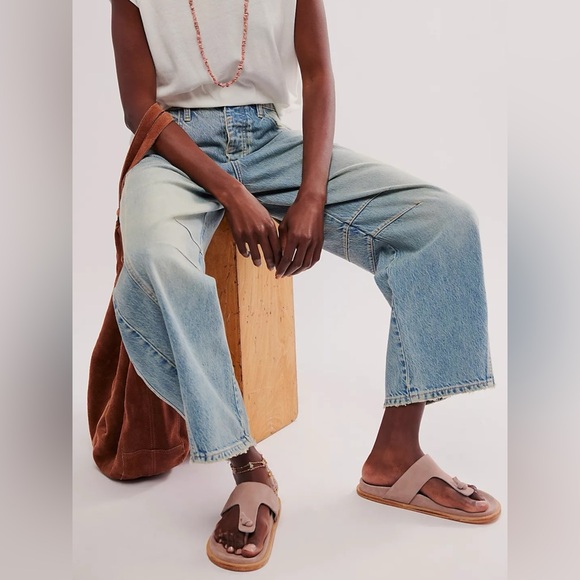 🆕 FREE PEOPLE | MIKA FOOTBED SANDALS | ORCHID ICE | SIZE: 8.5 - Picture 3 of 8